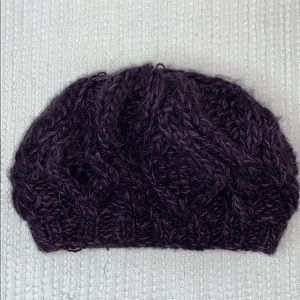 Purple Knit Beret Hat, Merona